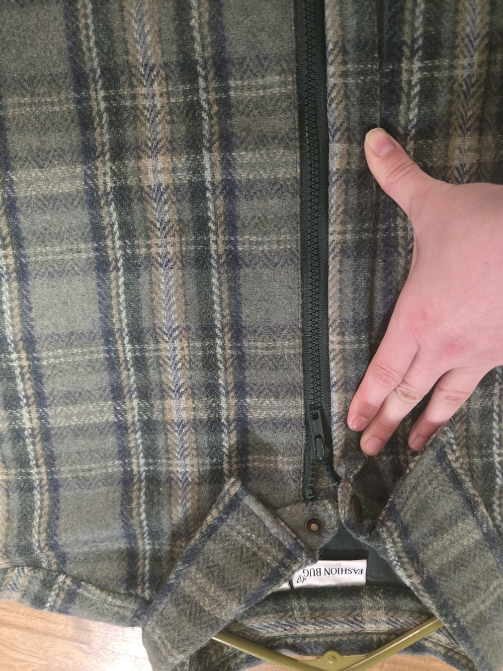 Fashion Bug Green Plaid Women's Jacket - Picture 7 of 9